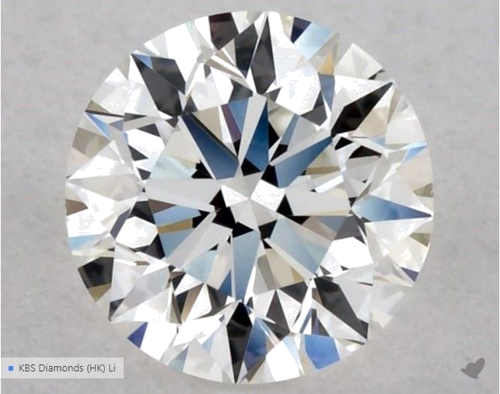 0.5 carat G-VVS2 Excellent cut Natūralus Round Deimantas (1)