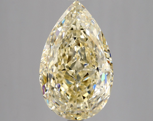 5.07 carat Fancy Light Yellow-VVS2 Natūralus Pear Deimantas (1)