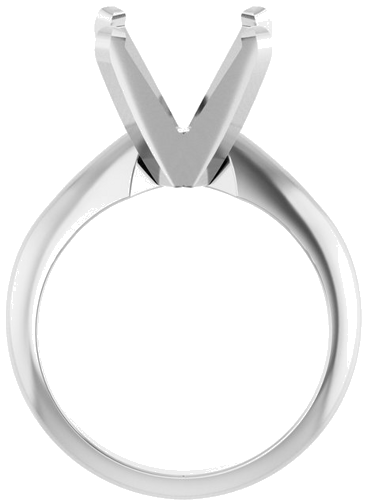 Sužadėtuvių Žiedas „Solitaire“ 14k white gold Round 10.8mm (2)