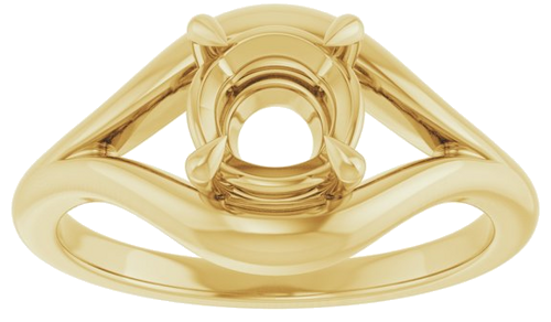 Sužadėtuvių Žiedas „Claw-Prong Solitaire“ 14k yellow gold Round 6.5mm (3)