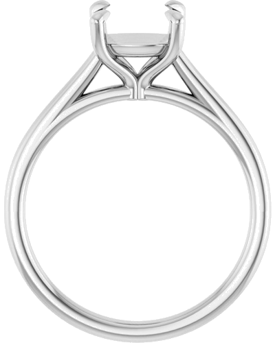 Sužadėtuvių Žiedas „Solitaire“ 585 Baltojo Aukso Cushion 7mm (2)