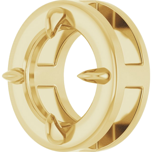 Pakabukas „Claw-Prong Bezel-Style Solitaire“ 14k yellow gold Round 7mm (2)