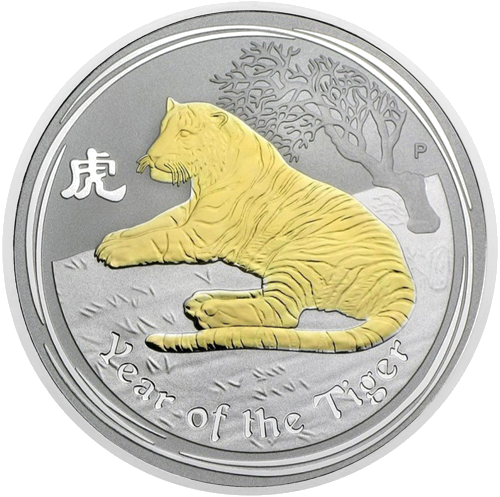 1 oz Tigro metai 2010 (Lunar II) Australija sidabrinė moneta (1)