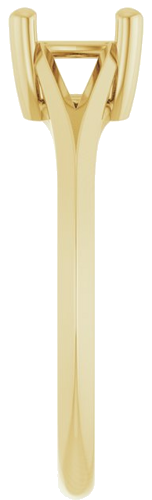 Sužadėtuvių Žiedas „Solitaire Split Shank“ 14k yellow gold Cushion 6mm (4)