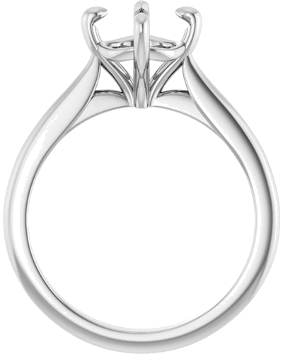 Sužadėtuvių Žiedas „Solitaire“ 14k white gold Round 7.4mm (2)