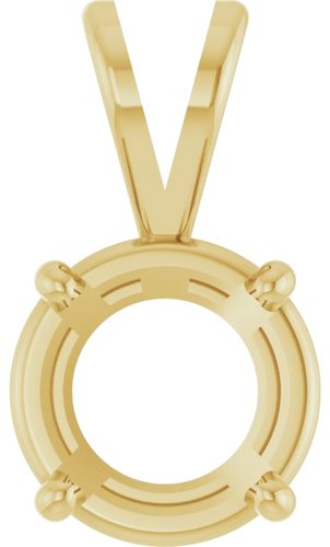Pakabukas „Round 4-Prong Basket“ 18k yellow gold Round 8mm (1)