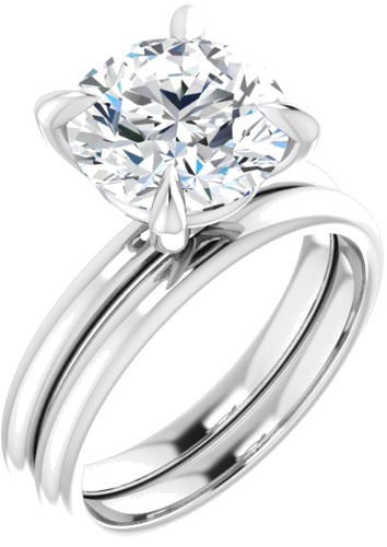 Sužadėtuvių Žiedas „Solitaire“ 950 Platinos Round 9.4mm (6)