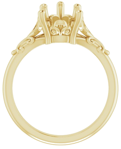 Sužadėtuvių Žiedas „Solitaire“ 14k yellow gold Pear 12mm x 8mm (2)