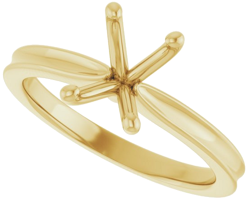 Sužadėtuvių Žiedas 14k yellow gold Emerald 7mm x 5mm (5)