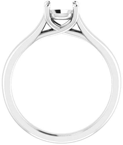 Sužadėtuvių Žiedas „Solitaire“ 585 Baltojo Aukso Round 6mm (2)