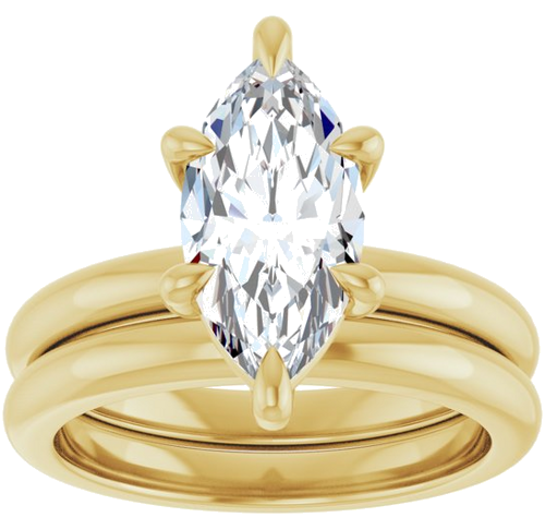 Sužadėtuvių Žiedas „Claw-Prong“ 14k yellow gold Marquise 13mm x 6.5mm (8)