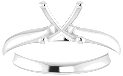 14K White 5.8 mm Round Solitaire Engagement Ring Mounting (3)