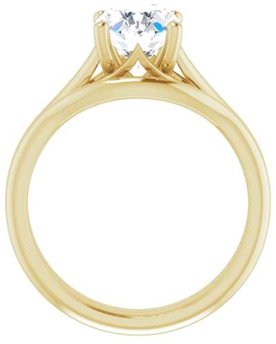 14K Yellow 9x7 mm Oval Solitaire Engagement Ring Mounting (7)