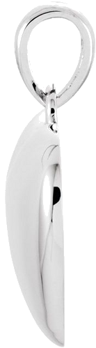 Sterling Silver 22.5x19.5 mm Heart Pendant Mounting for 3.4 mm Round (2)