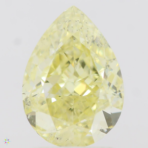 2.02 carat Fancy  Yellow-SI2 Natūralus Pear Deimantas (1)