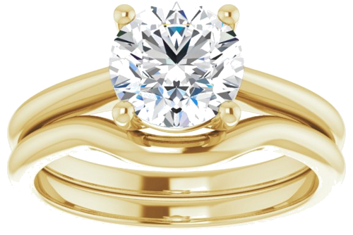 Sužadėtuvių Žiedas „Solitaire“ 14k yellow gold Round 7.4mm (8)