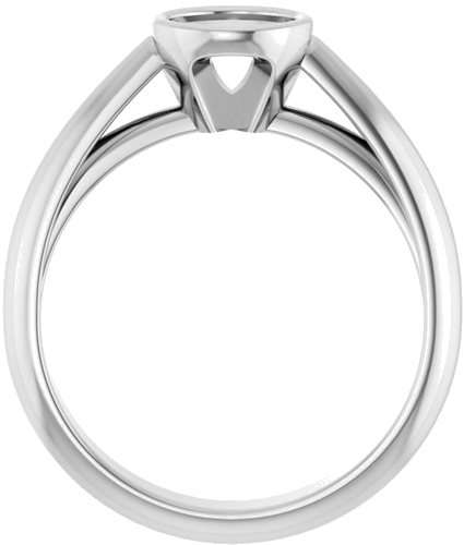 Sužadėtuvių Žiedas „Bezel-Set Solitaire“ 14k white gold Round 5.8mm (2)