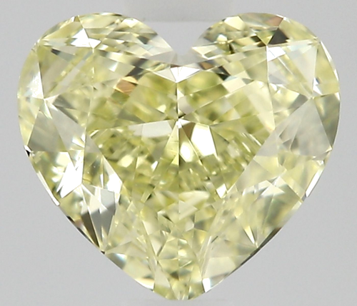 0.62 carat Fancy Light Yellow-VS2 Natūralus Heart Deimantas (1)