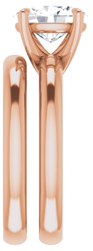 Sužadėtuvių Žiedas „Solitaire“ 585 Rožinis Aukso Oval 9mm x 7mm (9)