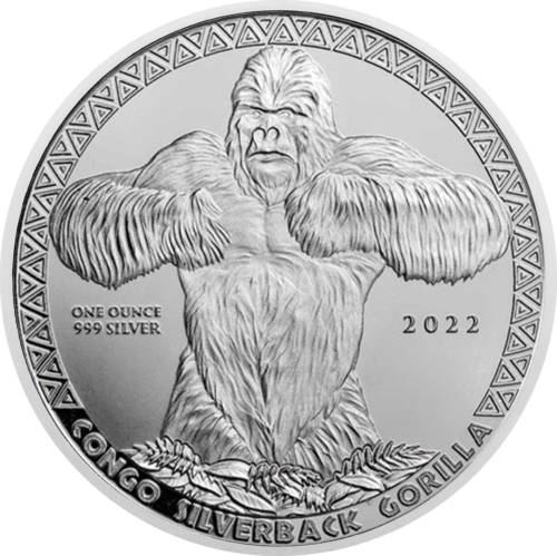 2022Silverback Gorilla Congo 1 oz silver coin (1)