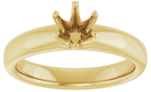 14K Yellow 5.5 mm Round Engagement Ring Mounting (3)