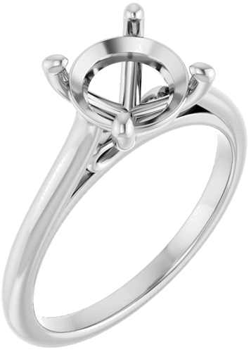 Sužadėtuvių Žiedas „Accented Infinity-Inspired“ 14k white gold Round 8mm (1)
