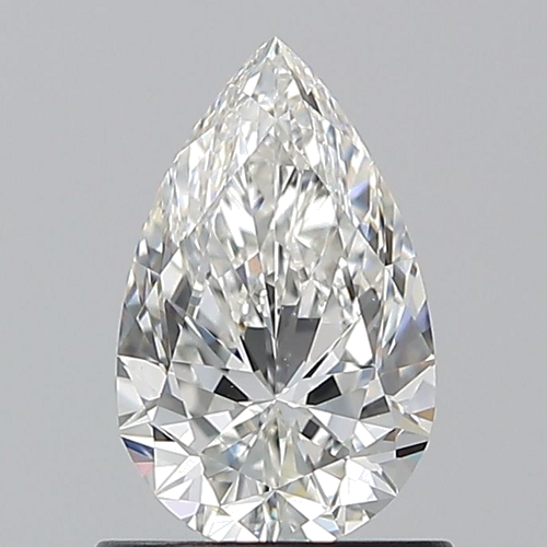 0.9 carat G-VS2 Natūralus Pear Deimantas (1)