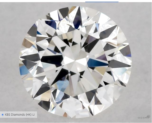 0.5 carat G-VS2 Excellent cut Natūralus Round Deimantas (1)