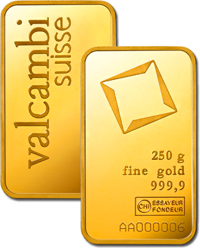 250 g Investicinio aukso luitas Valcambi (1)