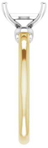 Sužadėtuvių Žiedas „Solitaire“ 585 Baltojo Ir Geltonojo Aukso Square 7.5mm (4)