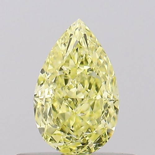0.51 carat Fancy Intense Yellow-SI1 Natūralus Pear Deimantas (1)