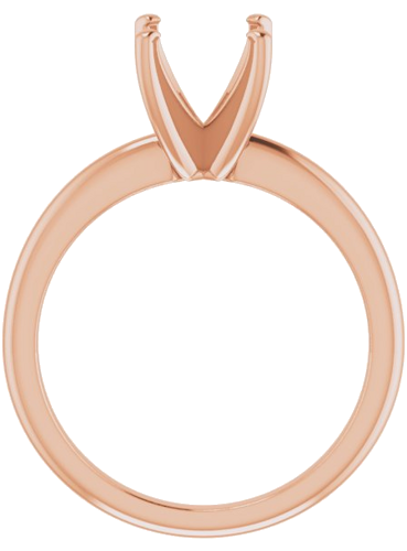 Sužadėtuvių Žiedas „Solitaire“ 585 Rožinis Aukso Square 6mm (2)