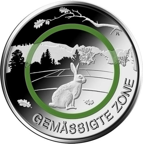 2019 Germany Temperate climate zone 5 euro coin (1)