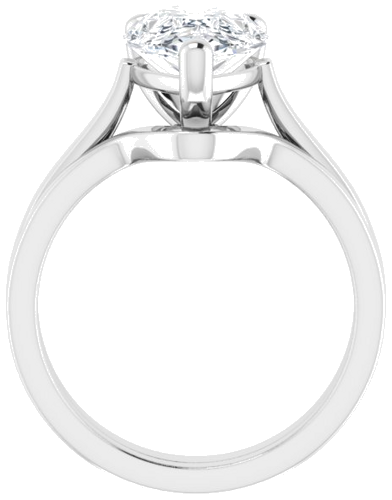 Sužadėtuvių Žiedas 14k white gold Pear 12mm x 8mm (7)