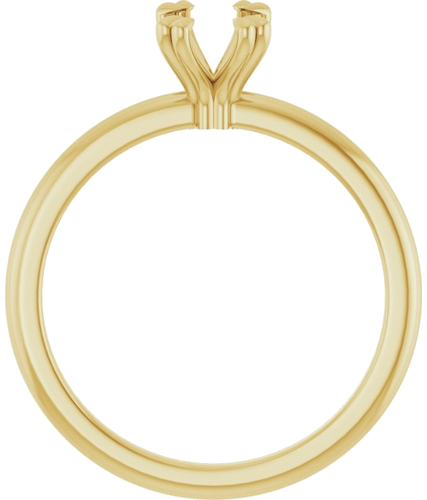 Sužadėtuvių Žiedas „Double Claw-Prong“ 14k yellow gold Elongated Cushion 7mm x 5mm (2)