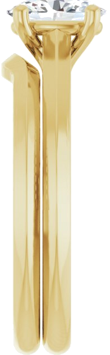 14K Yellow 7x5 mm Oval Solitaire Engagement Ring Mounting (9)