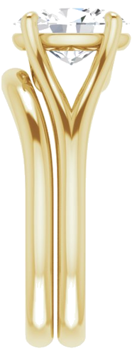 14K Yellow 9x7 mm Oval Solitaire Engagement Ring Mounting (9)