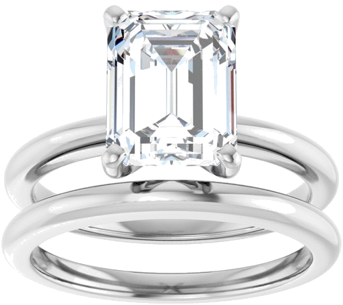 Sužadėtuvių Žiedas „Solitaire“ 925 Sidabro Emerald 9mm x 7mm (8)