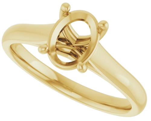 Sužadėtuvių Žiedas „Solitaire“ 14k yellow gold Oval 8mm x 6mm (5)