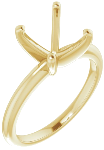 Sužadėtuvių Žiedas „Solitaire“ 585 Geltonojo Aukso Round 9.4mm (1)