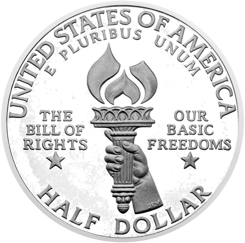 1/2 dolārs 1993 Gogo tiesību akts ASV sudraba Proof monēta (2)