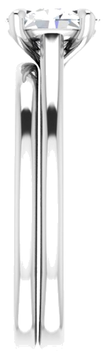 Sužadėtuvių Žiedas „Solitaire“ 585 Baltojo Aukso Oval 7mm x 5mm (9)