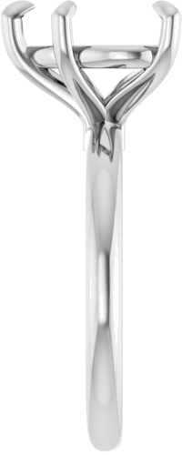 Sužadėtuvių Žiedas 585 Baltojo Aukso Heart Shape 10mm (4)