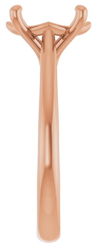 14K Rose 10x8 mm Oval Solitaire Engagement Ring Mounting (4)