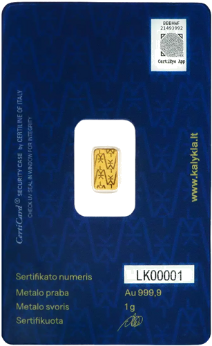 1 g LMK investīciju zelta lietnis (2)