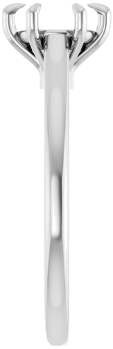 Sužadėtuvių Žiedas „Claw-Pong“ 14k white gold Round 6.5mm (4)