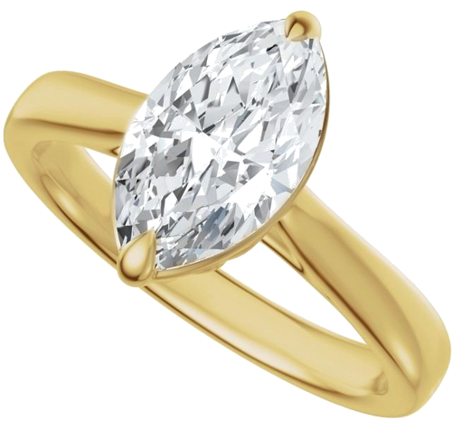 Sužadėtuvių Žiedas „Claw-Prong Solitaire Bezel-Style“ 14k yellow gold Marquise 14mm x 7mm (5)