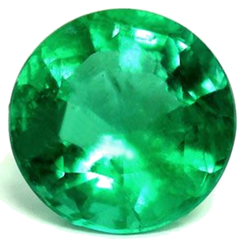 0.61 carat GREEN Round Smaragdas (1)