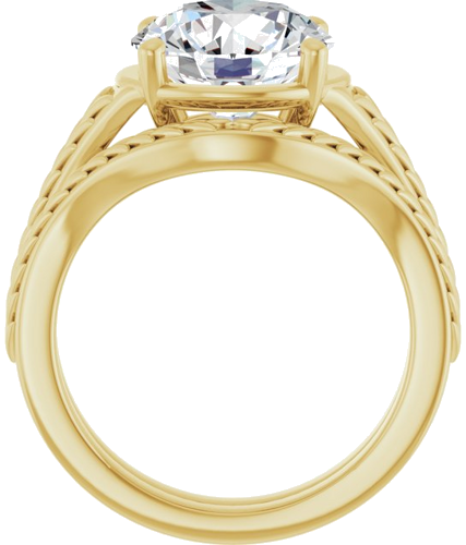 Sužadėtuvių Žiedas „Solitaire“ 14k yellow gold Round 10mm (7)