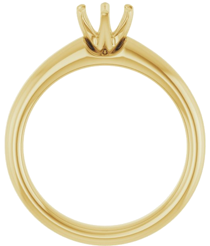 14K Yellow 5.5 mm Round Engagement Ring Mounting (2)